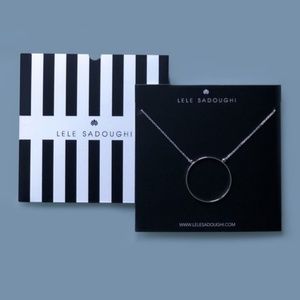 Lele Sadoughi Silver Circle Necklace